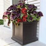 Mayne Fairfield 20X20" Square Traditional Plastic Planter In Espresso. Fixed Price $160.91.