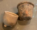 2 Homemade Herb Pots Pottery Petite Rustic Garden Windowsill Planters Ooak. Fixed Price $20.00.