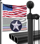 16FT Heavy Duty Aluminum Pole Set With Usa & Hardware - Fly 2 Flags,. Fixed Price $123.99.
