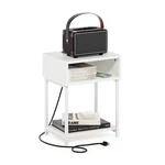 Furinno Moretti Side Table, 3-TIER End Metal Frame Night Stand White. Fixed Price $60.56.