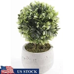Artificial Mini Boxwood Topiary Cement Planter Indoor Home Decor New. Fixed Price $16.28.