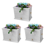 Good Ideas Savannah 42 Gal Flatback Colonial Style Rain Barrel Planter (3 Pack). Fixed Price $542.49.