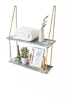 Asliny Floating 2 Tiers Hanging Wall Mounted Shelf Rustic White. Fixed Price $28.77.