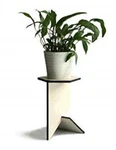 Hexagonal Wooden Pot Plant Stand - Modern Accent Table For Indoor Living Room. Fixed Price $115.00.