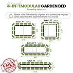 Good Gain Raised Garden Bed Kit 4-IN-1 Galvanized Planter Box 12" Tall Variou.... Fixed Price $68.99.