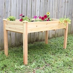Wooden Fir Outdoor Standing Garden Planter - 27.5 Natural By Sunnydaze. Fixed Price $64.47.