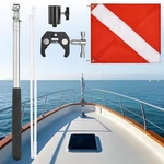 "dive Flag With Adjustable Pole For 0.6-2 Inch Round & Square Rails". Fixed Price $27.70.