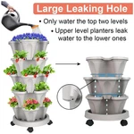 Gray 5 Tier Vertical Planter Tower - Indoor Outdoor. Fixed Price $64.79.