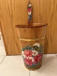Vtg Wood Umbrella Cane Plant Stand Handcrafted Painted Country Farmhouse 24". Fixed Price $79.95.
