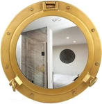 20" Aluminum Antique Bronze Finish Ships Porthole Frame Mirror Nautical Themed. Fixed Price $196.80.