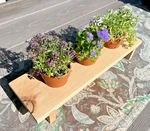 Handcrafted Wood Stand Includes 3 Terra Cotta Flower Pot Rustic Home Table Decor. Fixed Price $29.95.