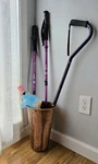 Vtg Mid-century Heavy Solid Copper Umbrella Stand/walking Stick Plant 2+ Pounds. Fixed Price $69.00.