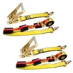 Pack 2" X 10' Over The Tire Car Hauler Ratchet Tie Down Strap W/ Swivel J Hook. Fixed Price $68.27.
