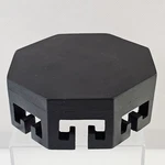 Pier 1 Imports 3 7/8" Octagonal Black Wood Plant Jar Vase Stand Display Base Vtg. Fixed Price $31.53.
