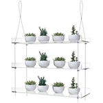 Zerzsemp 3-TIER Hanging Acrylic Plant Shelves For Windows, Tier,. Fixed Price $46.76.