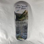 Woodland Creek 17" Large Mouth Bass Tin Wall Thermometer, Indoor/outdoor. Fixed Price $18.97.
