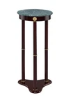 Merlot Finish Round Plant Stand Table With Green Marble Top By Coaster 3315. Fixed Price $75.51.