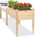 Best Choice Products 72X24X30IN Raised Garden Bed, Elevated Wood Planter Box Sta. Fixed Price $207.71.