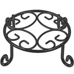Amagabeli 10 Inch Metal Potted Plant Stand Rustproof Iron Art Flower Holder. Fixed Price $16.99.