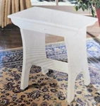 Vintage Country Wood Bench Plant Fern Stand Crock White Nos. Fixed Price $74.99.