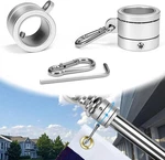 Dupkev Flag Pole 1 Inch, Spinners With Bearings, Aluminum All. Fixed Price $31.99.