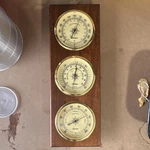 Springfield Wall Weather Station Thermometer Barometer Hygrometer Wood. Fixed Price $22.00.
