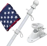 Pole Kit With 3X5 American - Includes 5FT Heavy Duty Tangle Free. Fixed Price $36.99.