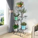 Large Heavy Duty Metal Iron Plant Stand Shelf European Garden Patio Backyard. Fixed Price $42.96.
