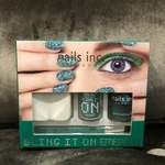 Nails, Inc. Bling On Emerald Polish Set, Glitter Pot, Halloween, Nib. Fixed Price $17.57.