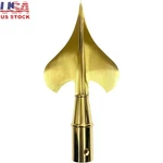 Gold Brass Army Spear Indoor Flag Pole Topper Parade Finial Military Decor New. Fixed Price $65.25.