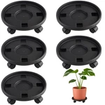 Rolling Plant Stand With Wheels 5 Pack 12 Inch Caddy Heavy .... Fixed Price $40.15.