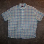 Untuckit Shirt Mens 3XL Window Pane Plaid Linen Lewis Button Up Casual Office. Fixed Price $20.29.