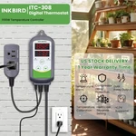 Inkbird Temperature Controller Thermostat ITC-308 Refrigerator Brewing Heating. Fixed Price $35.00.