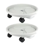 Plant Caddy With Wheels & Water Container, 10.4" Round Inch, White. Fixed Price $28.88.