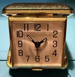 Bulova Wind Up Travel Alarm Clock With Original Box, Working. Fixed Price $39.99.