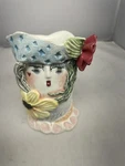 Vtg. Ellen Williams By Ganz Ceramic Garden Girl Vase Trinket Holder. Fixed Price $30.00.