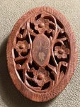 Vintage Carved Sheesham Wooden Trivet/coaster, Hand Plant Stand/pedestal. Fixed Price $11.00.