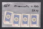 Us Stamp #1664 Minnesota State Flag Bicentennial Packet Of 100, Vf Nh. Fixed Price $34.99.