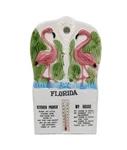 Vtg Florida Pink Flamingo Thermometer Kitchen Prayer My House Ceramic Wall Art. Fixed Price $13.45.