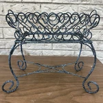 Vintage Stand Metal Holds 2 X 4 Flower Pots Planter Blue Scroll Elegant. Fixed Price $27.00.