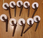 Vintage Lot Of 9 Antique Porcelain Caster Wheels 1/2" Iron Stem. Fixed Price $34.99.