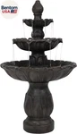 Sunnydaze Classic Tulip 46" Outdoor Water Fountain 3-TIERED. Fixed Price $631.50.