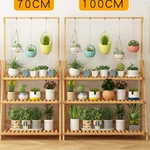 Garden Yard Bamboo Plant Stand Folding 3 Tier Hanging Multi Flower Display Shelf. Fixed Price $32.93.