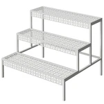 Aboxoo 3 Tiers Metal Stand,rectangular Ladder Flower Pots Outdoor Plant.... Fixed Price $72.24.