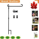Versatile Seasonal Garden Flag Pole With Stoppers And Clips - Ideal For Holidays. Fixed Price $15.30.