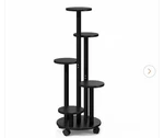 Plant Holder, Tall Bamboo Movable Flower Stand With 5 Tiers. Bronze. Fixed Price $99.68.