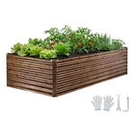 Vevor Galvanized Raised Garden Bed 8 4 2FT Rectangular Planter Box Deep Wood. Fixed Price $84.99.