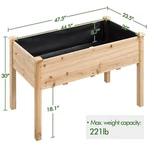 Fir Wood Raised Garden Bed Elevated Planter Box Vegetables Flowers Yard Outdoor. Fixed Price $75.00.