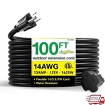 Heavy Duty 100FT 14/3 Sjtw Extension Cord Moisture Resistant Outdoor Use. Fixed Price $59.72.