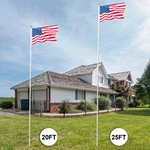25/20FT Outdoor Decoration Sectional Halyard Us America Flagpole Kit. Fixed Price $39.99.